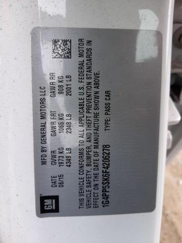 Photo 10 from auction – 2015 BUICK VERANO with VIN 1G4PP5SK6F4206278