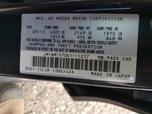 Photo 10 from auction – 2014 MAZDA 3 TOURING with VIN JM1BM1V70E1111237