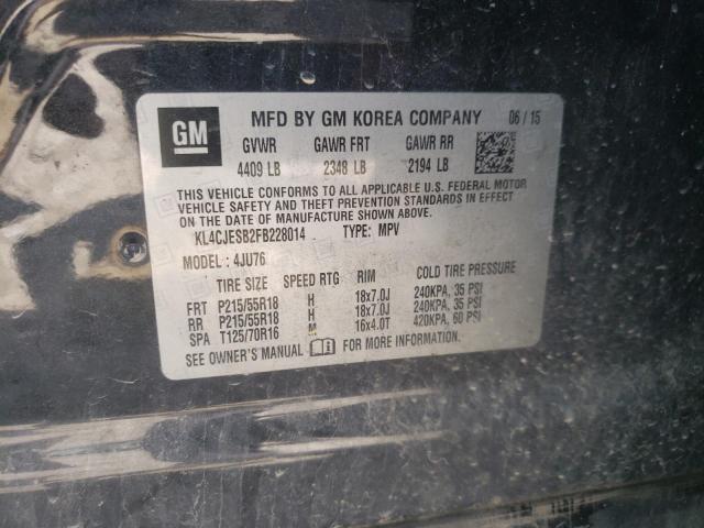 Photo 10 from auction – 2015 BUICK ENCORE with VIN KL4CJESB2FB228014