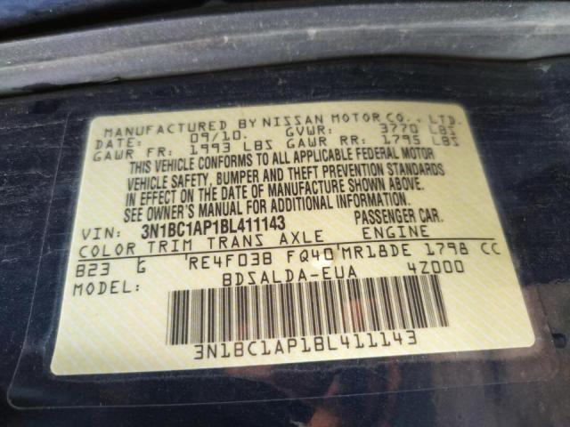 Photo 10 from auction – 2011 NISSAN VERSA S with VIN 3N1BC1AP1BL411143
