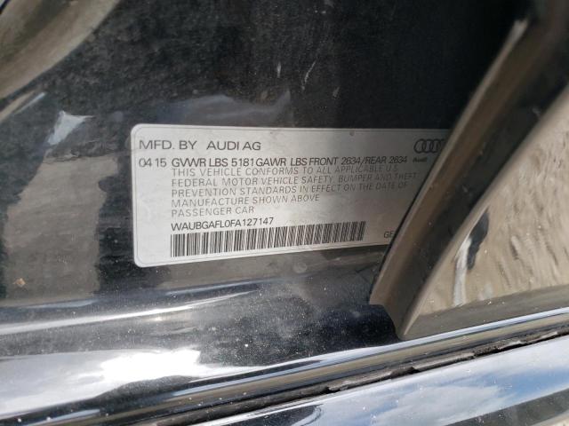 Photo 10 from auction – 2015 AUDI S4 PREMIUM with VIN WAUBGAFL0FA127147