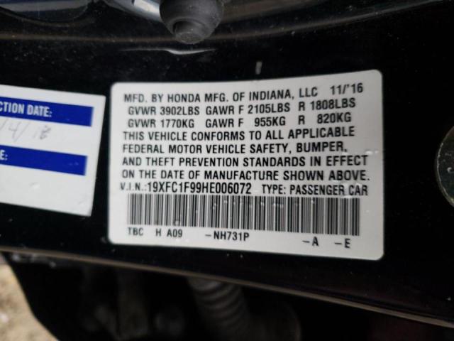 Photo 10 from auction – 2017 HONDA CIVIC TOUR with VIN 19XFC1F99HE006072