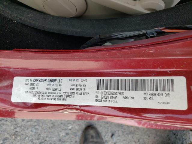 Photo 10 from auction – 2012 CHRYSLER 200 TOURIN with VIN 1C3CCBBB8CN172867