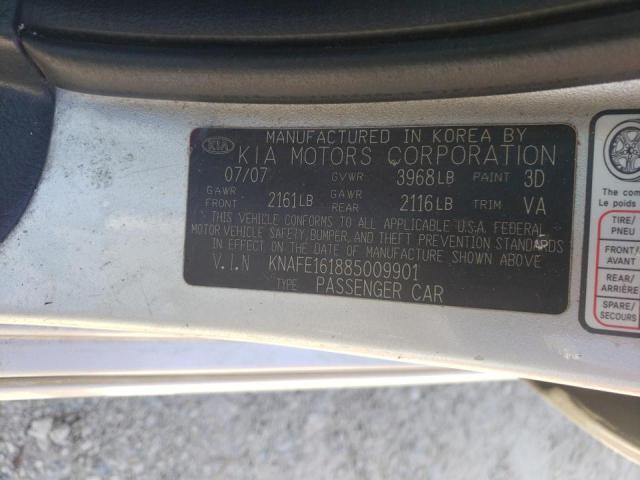 Photo 10 from auction – 2008 KIA SPECTRA5 5 with VIN KNAFE161885009901