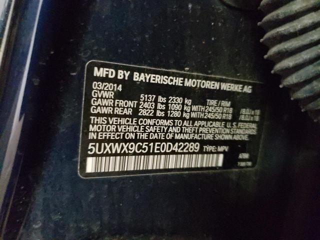Photo 10 from auction – 2014 BMW X3 XDRIVE2 with VIN 5UXWX9C51E0D42289