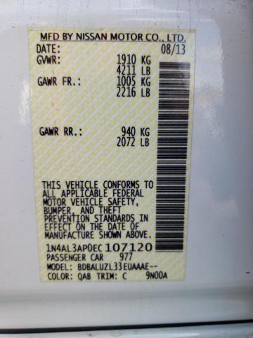 Photo 10 from auction – 2014 NISSAN ALTIMA 2.5 with VIN 1N4AL3AP0EC107120