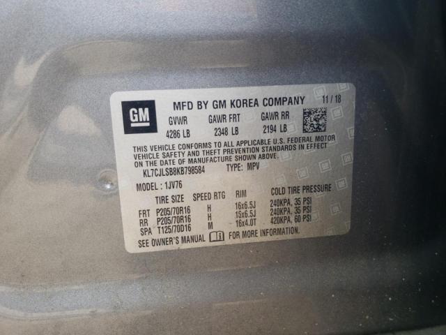 Photo 10 from auction – 2019 CHEVROLET TRAX 1LT with VIN KL7CJLSB8KB798584