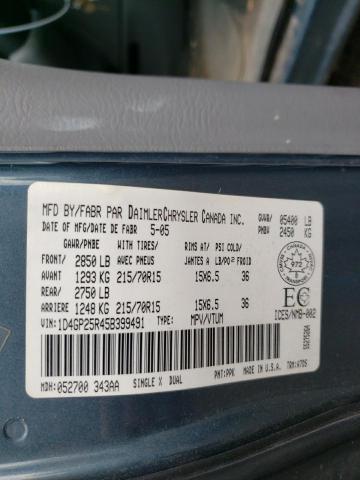 Photo 10 from auction – 2005 DODGE CARAVAN SE with VIN 1D4GP25R45B399491
