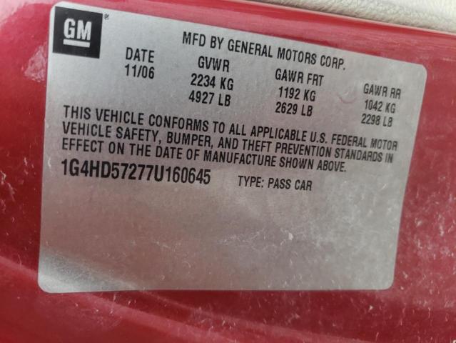 Photo 10 from auction – 2007 BUICK LUCERNE CX with VIN 1G4HD57277U160645