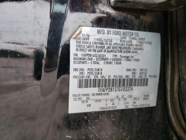Photo 10 from auction – 2007 FORD FIVE HUNDR with VIN 1FAFP28157G103324