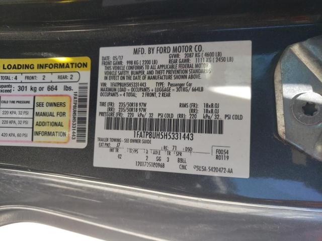 Photo 10 from auction – 2017 FORD MUSTANG with VIN 1FATP8UH5H5331443