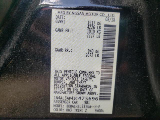 Photo 10 from auction – 2018 NISSAN ALTIMA 2.5 with VIN 1N4AL3AP4JC475696