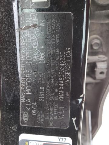 Photo 10 from auction – 2015 KIA FORTE EX with VIN KNAFX4A80F5342350