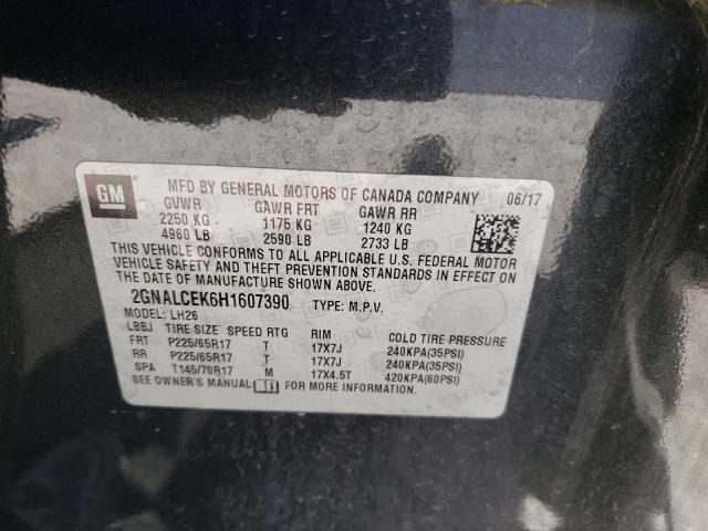 Photo 10 from auction – 2017 CHEVROLET EQUINOX LT with VIN 2GNALCEK6H1607390