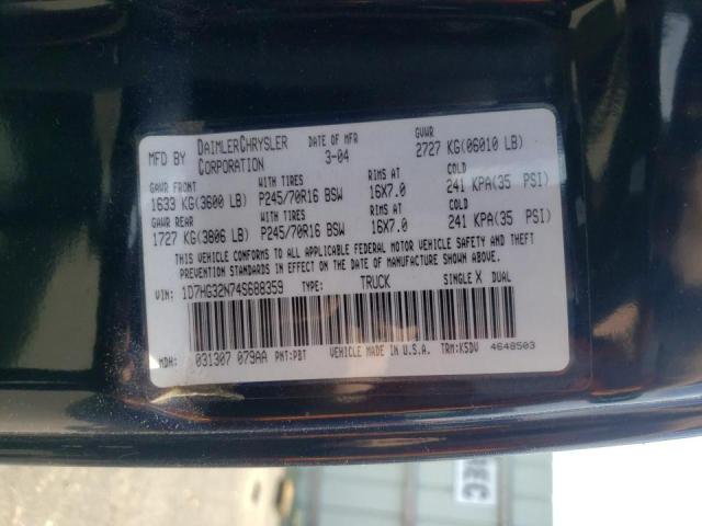 Zdjęcie 10 z aukcji – 2003 DODGE DAKOTA z VIN 1D7HG32N74S688359