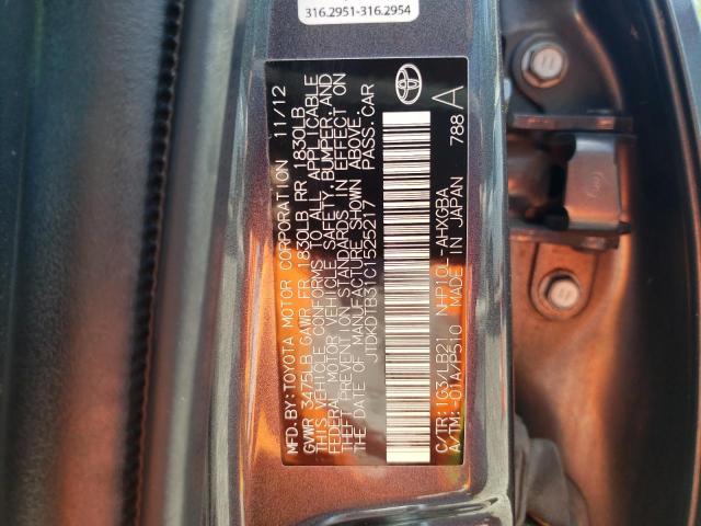 Photo 10 from auction – 2012 TOYOTA PRIUS C with VIN JTDKDTB31C1525217