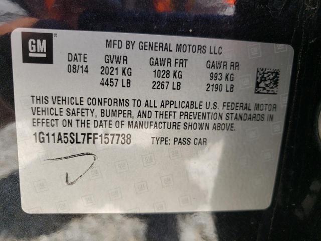 Photo 10 from auction – 2015 CHEVROLET MALIBU LS with VIN 1G11A5SL7FF157738