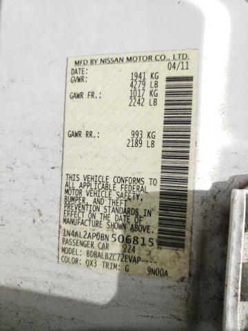 Photo 10 from auction – 2011 NISSAN ALTIMA BAS with VIN 1N4AL2AP0BN506815