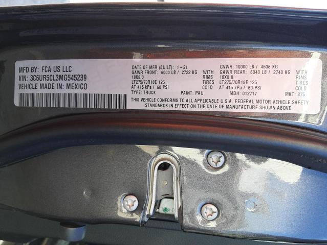 Photo 10 from auction – 2021 RAM 2500 TRADE with VIN 3C6UR5CL3MG545239