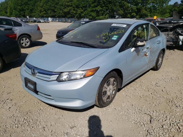 Photo 2 from auction – 2012 HONDA CIVIC HYBR with VIN JHMFB4F37CS008410