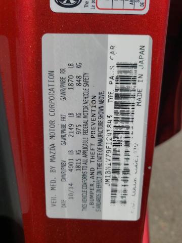 Photo 10 from auction – 2015 MAZDA 3 TOURING with VIN JM1BM1V79F1241843