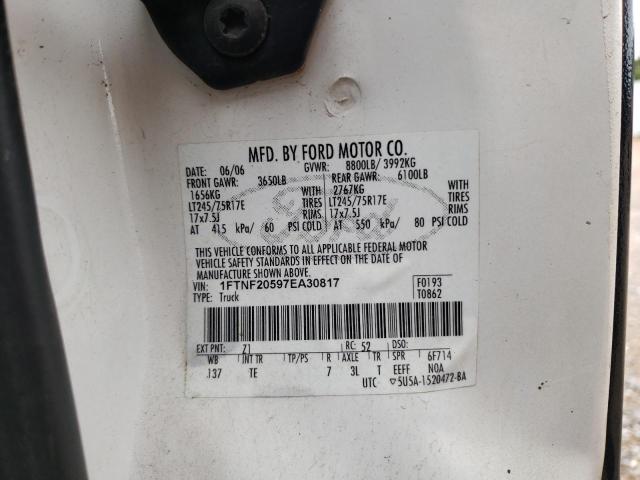 Photo 10 from auction – 2007 FORD F250 SUPER with VIN 1FTNF20597EA30817