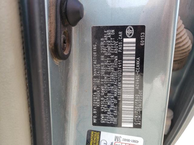Photo 10 from auction – 2007 TOYOTA CAMRY with VIN 4T1BE46K17U527411