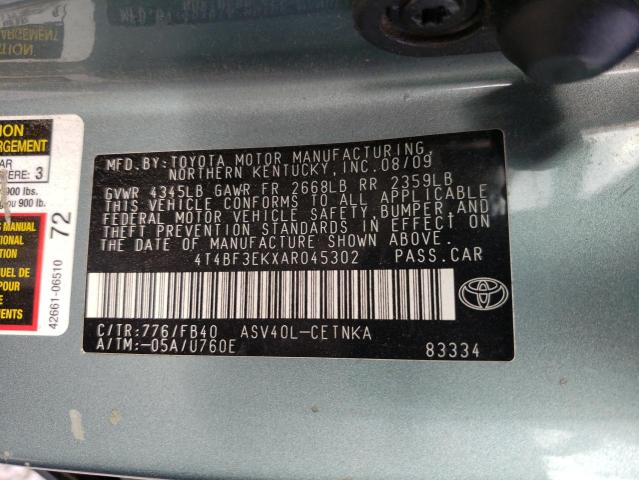 Zdjęcie 10 z aukcji – 2010 TOYOTA CAMRY BASE z VIN 4T4BF3EKXAR045302