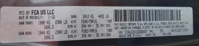 Photo 10 from auction – 2016 JEEP COMPASS LA with VIN 1C4NJCEA1GD666437