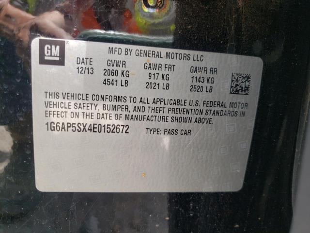 Photo 10 from auction – 2014 CADILLAC CTS with VIN 1G6AP5SX4E0152672