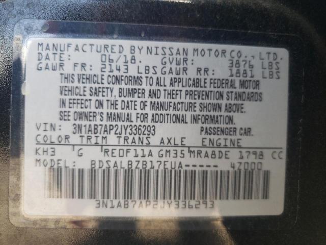Photo 10 from auction – 2018 NISSAN SENTRA S with VIN 3N1AB7AP2JY336293