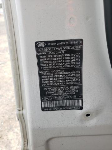 Photo 10 from auction – 2006 LAND ROVER RANGE ROVE with VIN SALSF25486A978918