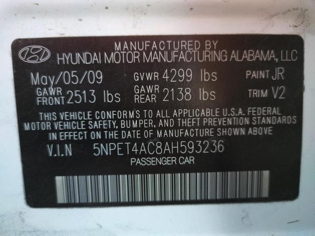 Photo 10 from auction – 2010 HYUNDAI SONATA GLS with VIN 5NPET4AC8AH593236