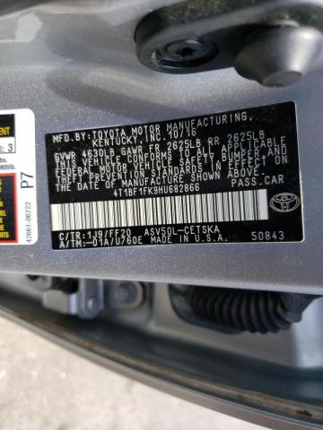 Photo 10 from auction – 2017 TOYOTA CAMRY LE with VIN 4T1BF1FK9HU682866