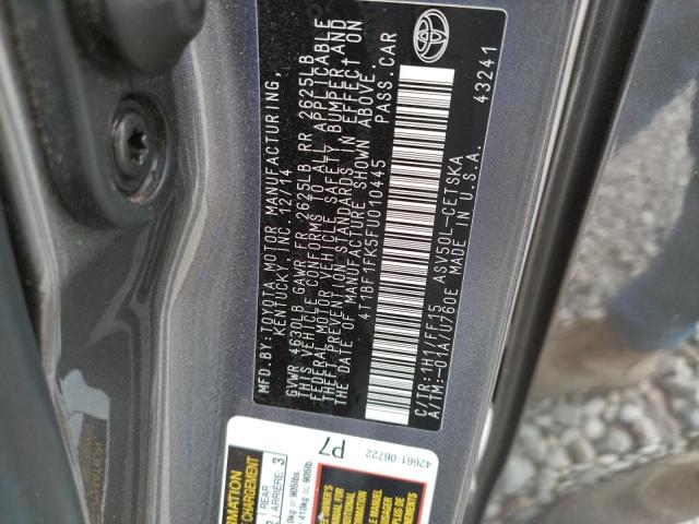 Photo 10 from auction – 2015 TOYOTA CAMRY LE with VIN 4T1BF1FK5FU010445