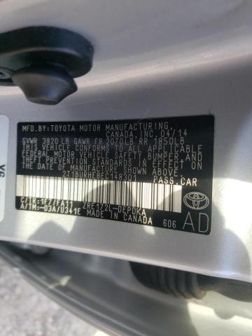 Photo 10 from auction – 2014 TOYOTA COROLLA L with VIN 2T1BURHE8EC148301