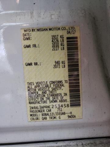 Photo 10 from auction – 2017 NISSAN ALTIMA 2.5 with VIN 1N4AL3AP4HC253458
