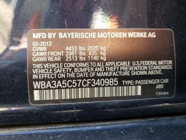 Photo 10 from auction – 2012 BMW 328 I with VIN WBA3A5C57CF340985