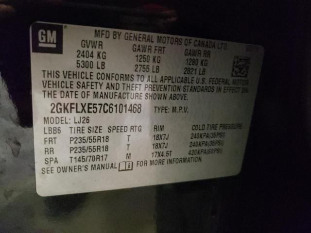 Photo 10 from auction – 2012 GMC TERRAIN SL with VIN 2GKFLXE57C6101468