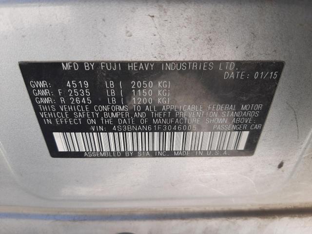 Photo 10 from auction – 2015 SUBARU LEGACY 2.5 with VIN 4S3BNAN61F3046005