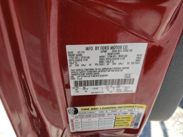 Photo 10 from auction – 2014 FORD F150 SUPER with VIN 1FTFW1ET4EKF23230