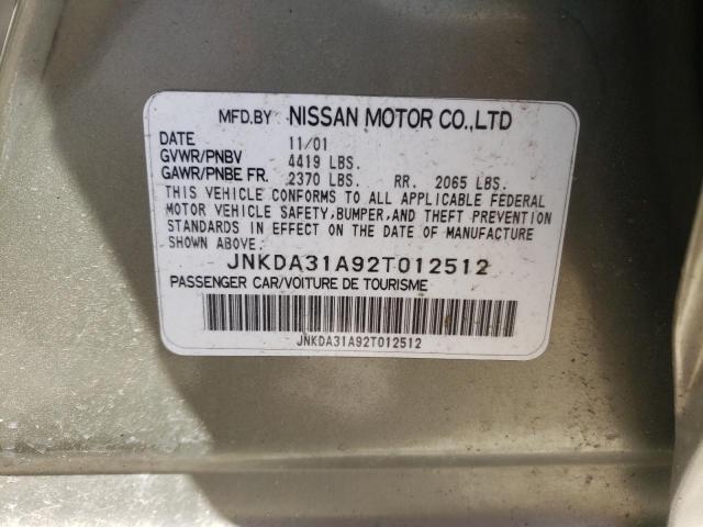 Photo 10 from auction – 2002 INFINITI I35 with VIN JNKDA31A92T012512