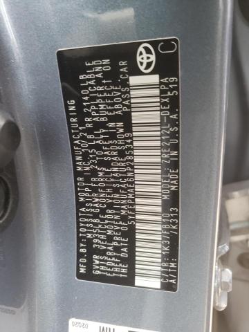 Photo 10 from auction – 2022 TOYOTA COROLLA LE with VIN 5YFEPMAE6NP285349