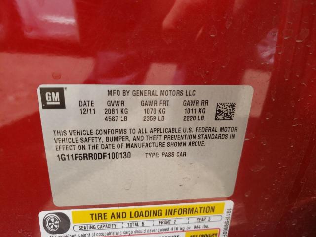 Photo 10 from auction – 2013 CHEVROLET MALIBU 2LT with VIN 1G11F5RR0DF100130