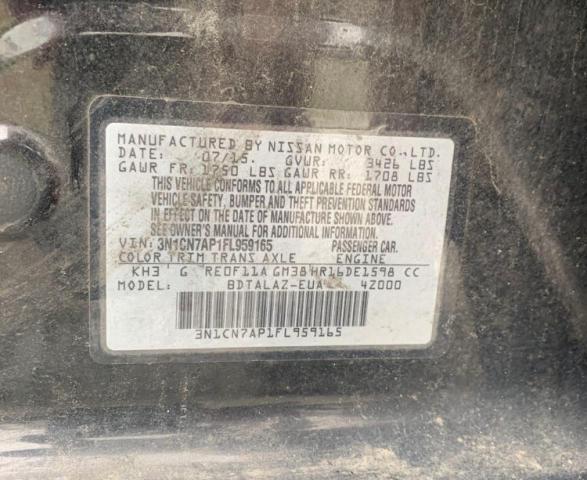 صورة رقم 10 من المزاد - 2015 NISSAN VERSA S مع VIN 3N1CN7AP1FL959165