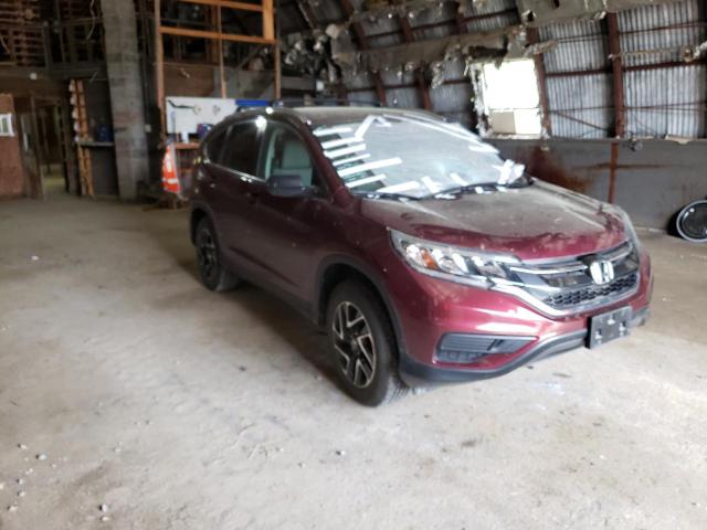 HONDA CR-V SE 2016 with VIN 5J6RM4H48GL072996 - Photo from auction