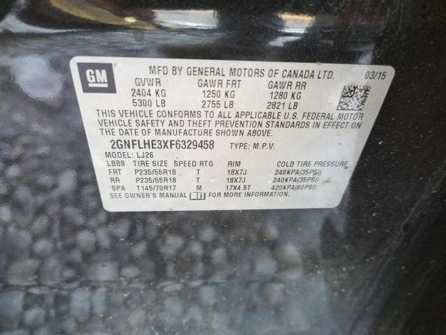 Photo 10 from auction – 2015 CHEVROLET EQUINOX LT with VIN 2GNFLHE3XF6329458