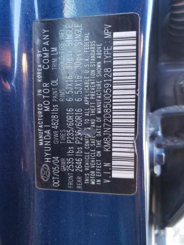Photo 10 from auction – 2005 HYUNDAI TUCSON GLS with VIN KM8JN72D85U059128