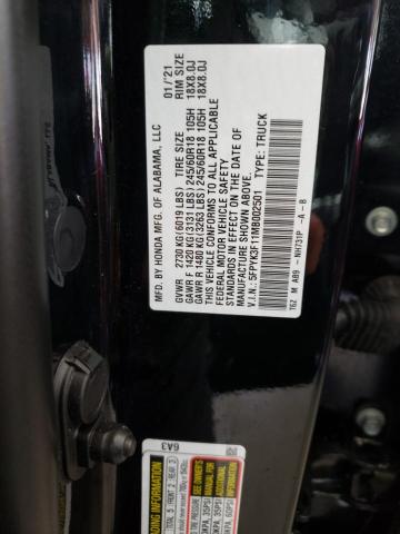 Photo 10 from auction – 2021 HONDA RIDGELINE with VIN 5FPYK3F11MB002501