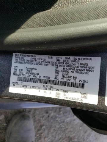 Photo 10 from auction – 2016 FORD FIESTA SE with VIN 3FADP4BJ0GM118993